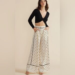 MINKPINK Cream Polka Dot Ada Pants